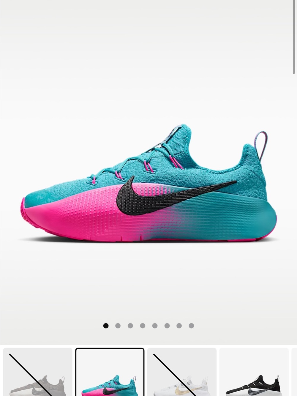 Nike Teal & Hot Pink Low-Top Sneakers - Picture 4 of 4